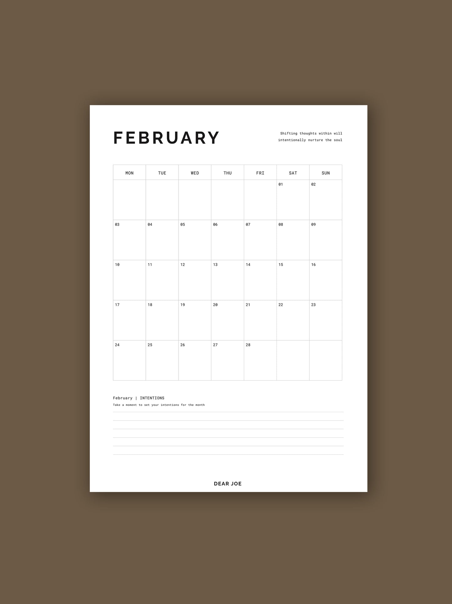 2025 Printable Calendar